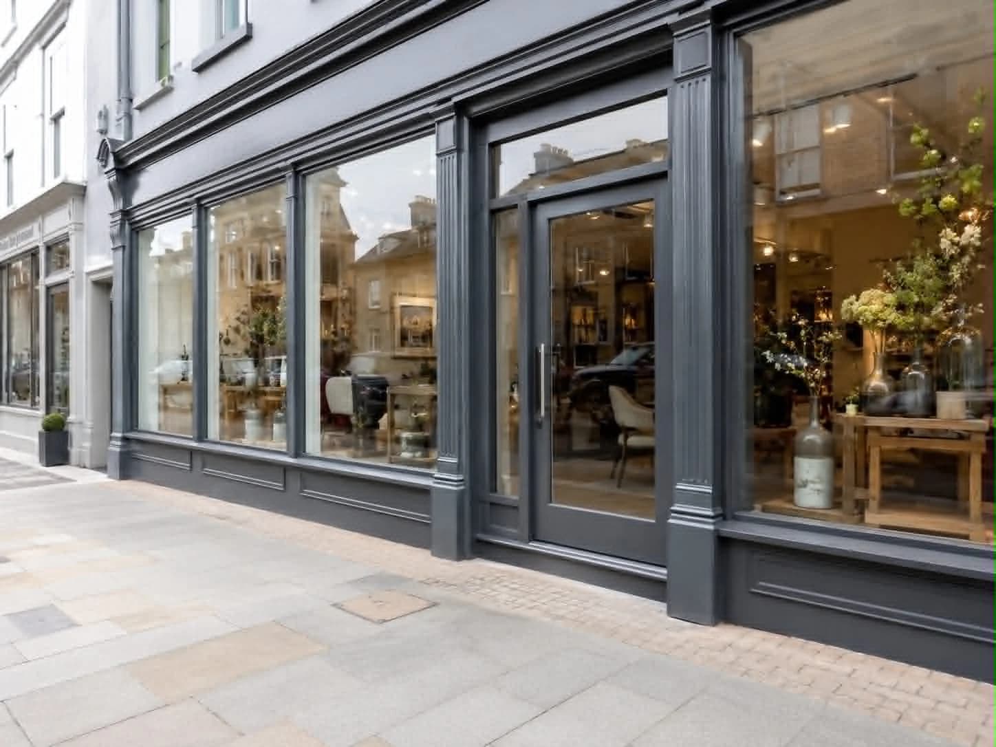Clean glazed shopfront windows for a retail premises in Coleraine